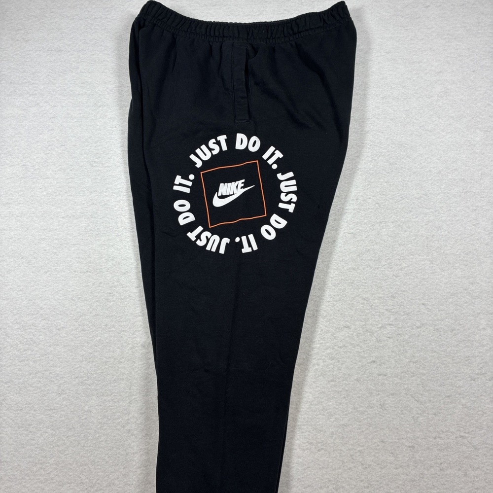 Nike Men's Jogger Sweatpants Fleece Just Do It Elastic Waist Drawstring XL Gym